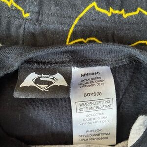 Boys' Black and Yellow Batman Pajama Set